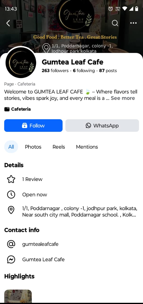 Gumtea Leaf Cafe - App Development Company